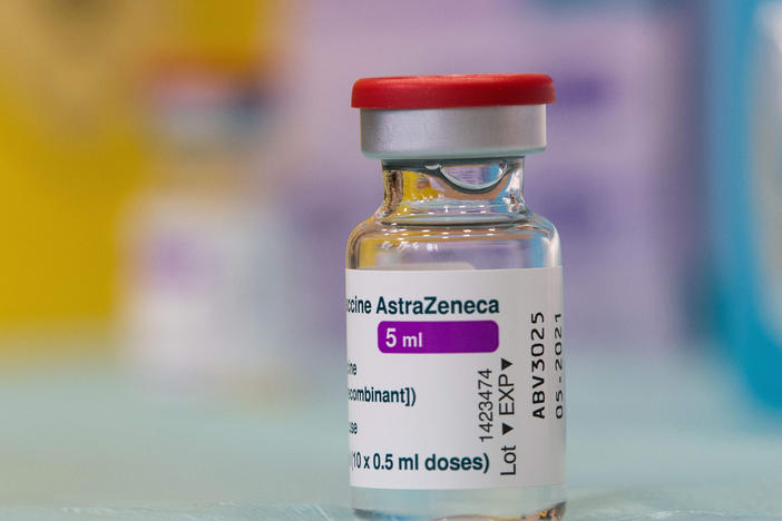 A vial of the AstraZeneca COVID-19 vaccine. A small study in South Africa has raised concerns about its effectiveness, but the World Health Organization has now stated: "Even if there is a possibility that this vaccine has a reduction in efficacy, we see no reason <em>not</em> to use it, even in countries with variants."