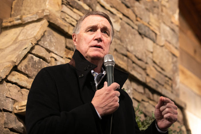 Former GOP Sen. David Perdue from Georgia, seen here during a campaign rally in December, has filed paperwork with the FEC to potentially run for Senate again.