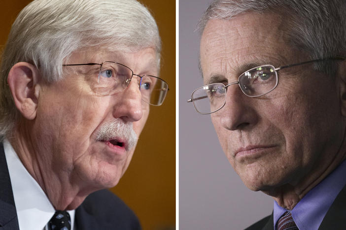 Dr. Francis Collins, left, and Dr. Anthony Fauci are two of the most public faces of the U.S. fight against the coronavirus pandemic.