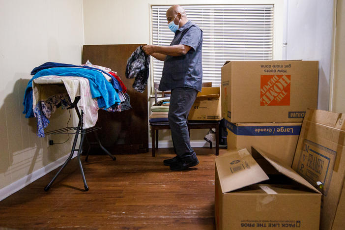 Gregory Curry has had almost all his belongings in boxes and in a storage locker since he was evicted in August. He spent more than seven months struggling to survive financially and unable to find another landlord willing to rent to him.