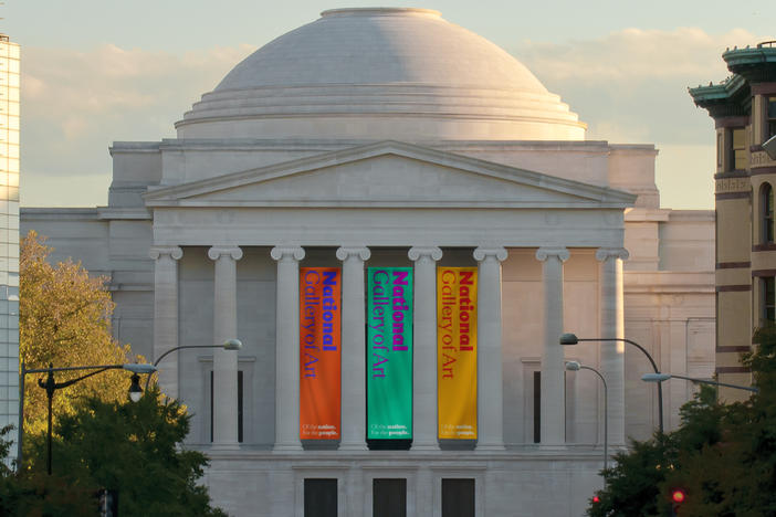 A rendering of new signage designed for the National Gallery of Art.