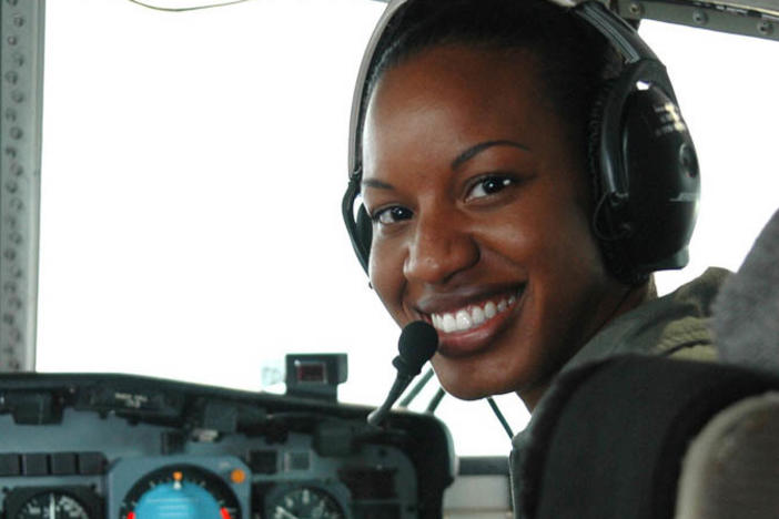 Cmdr. Jeanine Menze, stationed at Coast Guard Air Station Barbers Point in Oahu, Hawaii, in 2006.