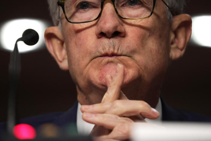 Federal Reserve Chairman Jerome Powell testifies during a hearing before the Senate Banking Committee on Nov. 30 in Washington, D. C. The Fed unveiled a new game plan on Wednesday as it looks to tackle red-hot inflation.