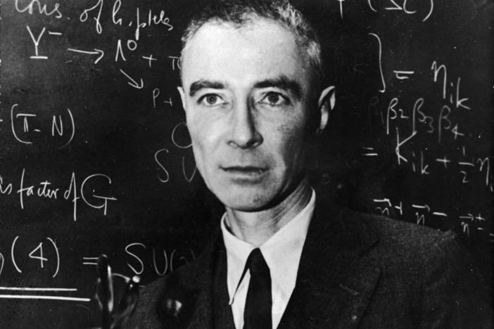 American nuclear physicist and father of the atom bomb J. Robert Oppenheimer is pictured in the 1940s.