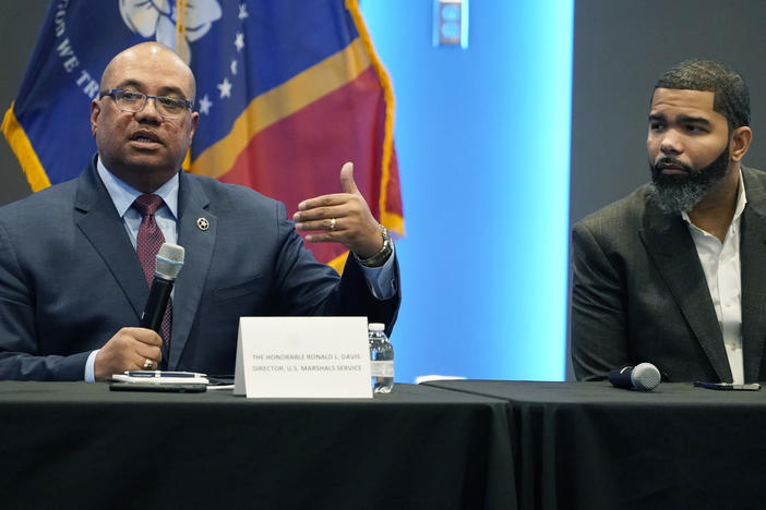 U. S. Marshals Service Director Ronald L. Davis speaks during a violent crime prevention summit in Jackson, Miss., on Jan. 5. The agency has revealed it was the victim of a cyberattack last week in which hackers stole sensitive data.