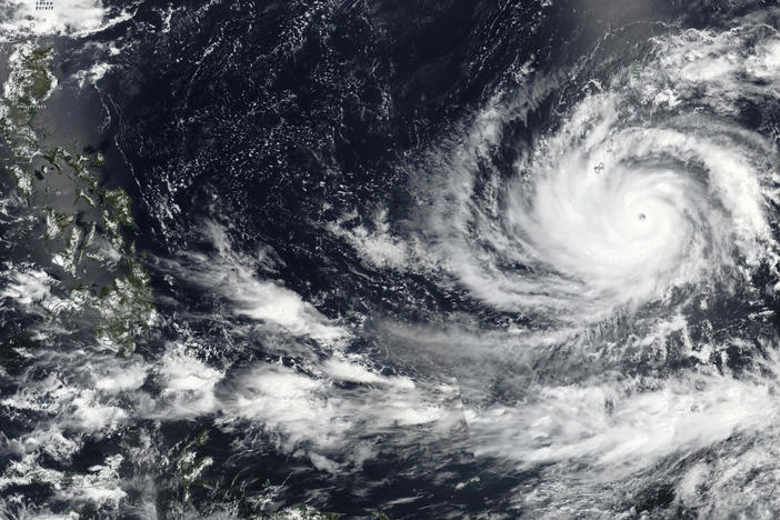 Typhoon Mawar approaches the U.S. territory of Guam on Tuesday, May 23, 2023.