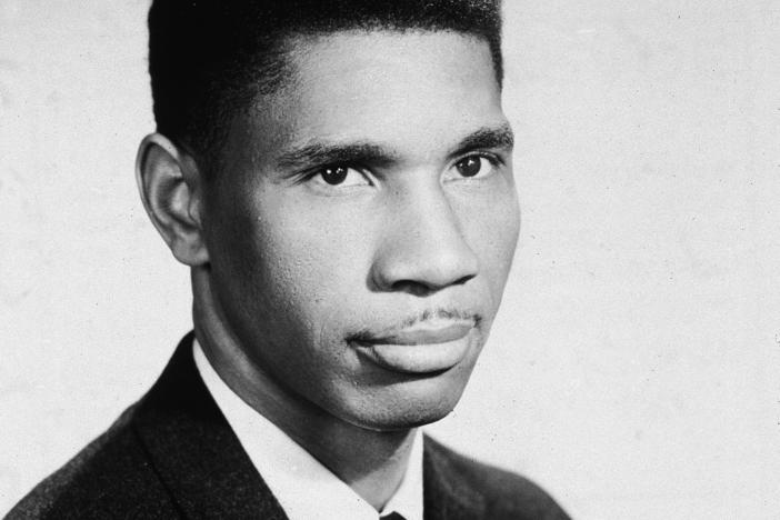A studio portrait of slain civil rights activist Medgar Evers taken in the early 1960s.