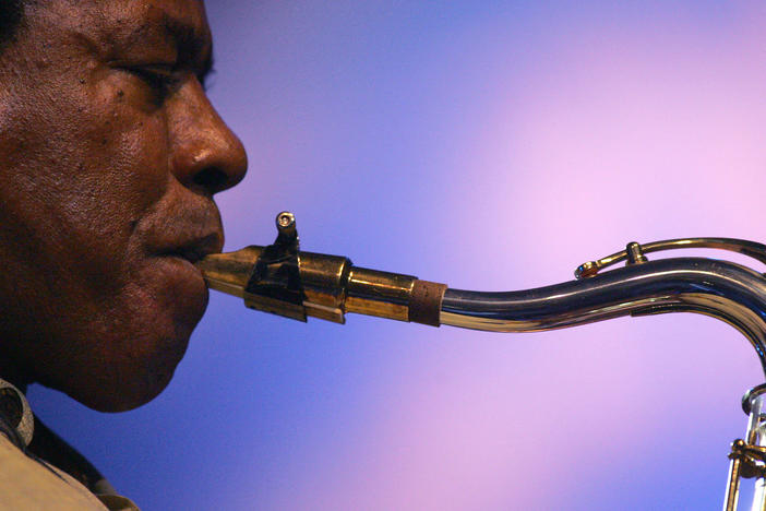 Wayne Shorter performs during the Marciac Jazz festival in southern France in 2005. Two recent tribute projects each aim to capture the wandering spirit of the late saxophonist.