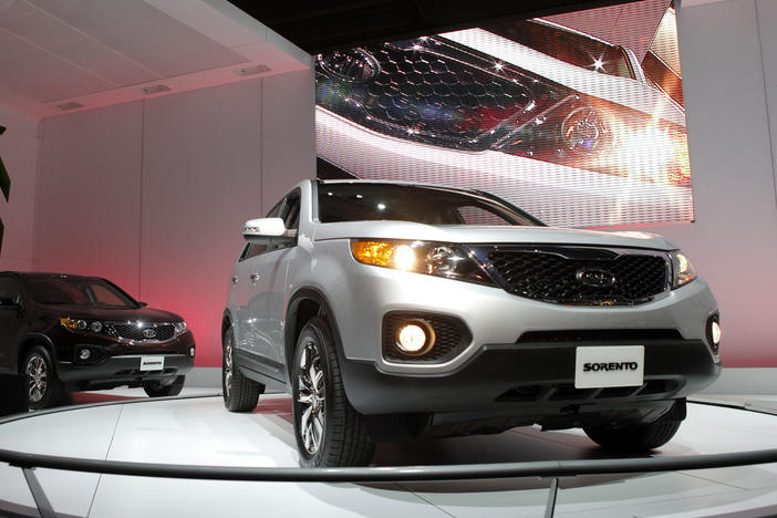 Hyundai and Kia are recalling more than 3 million vehicles due to the risk of fire in the engine compartments. Twenty-three separate models are included in the recall, including the 2011 Kia Sorento, seen above at the Los Angeles Auto Show in 2009.