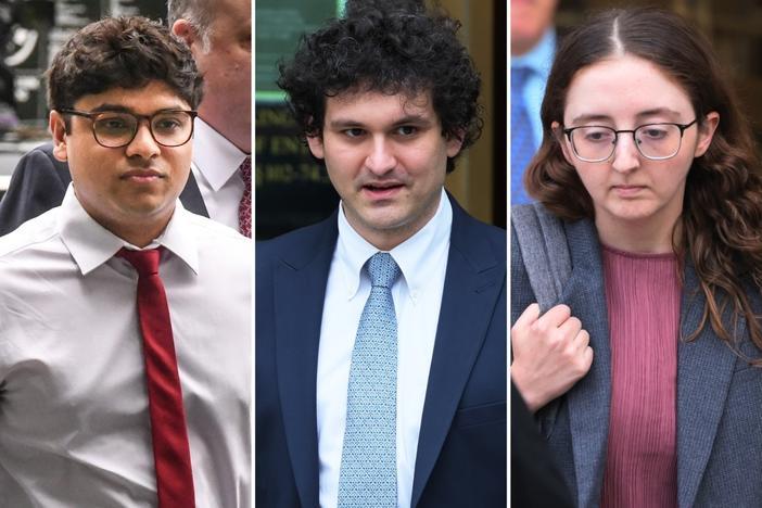 Three of Sam Bankman-Fried's closest former associates have turned against him, and their testimony could help send the former FTX CEO to prison for life. Pictured from left to right are: Nishad Singh, Sam Bankman-Fried, Caroline Ellison, and Gary Wang.