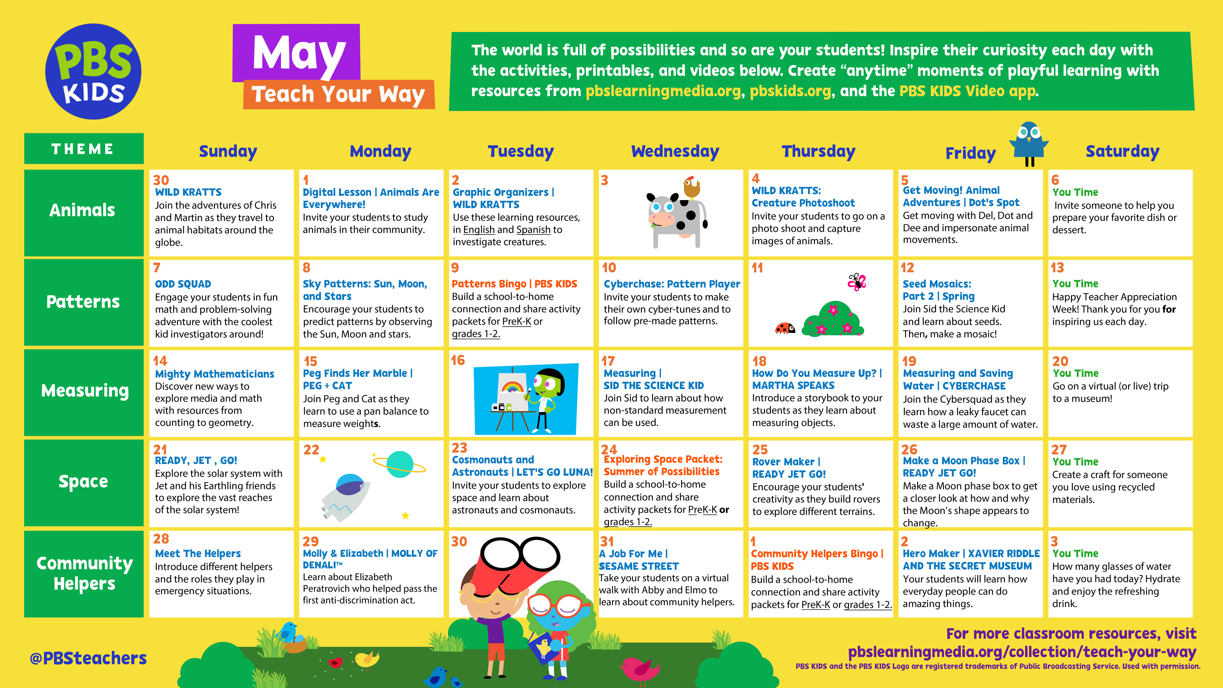 Activity Calendar - May 2023