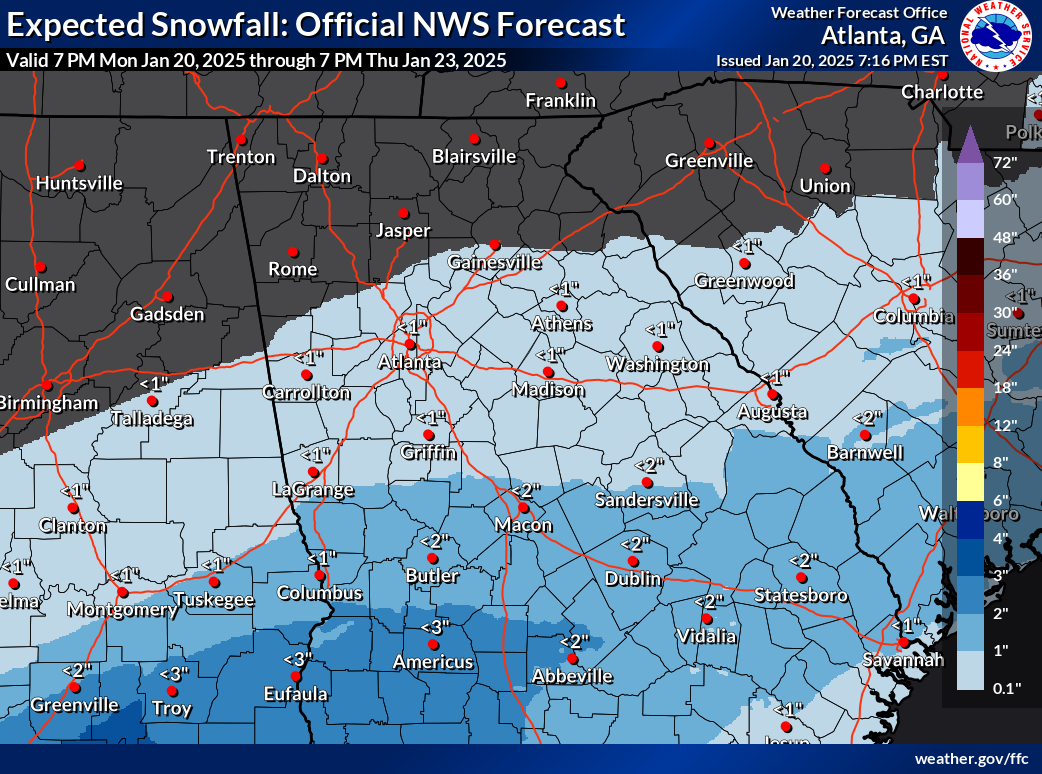 UPDATES Winter Storm Warning in effect across much of snow