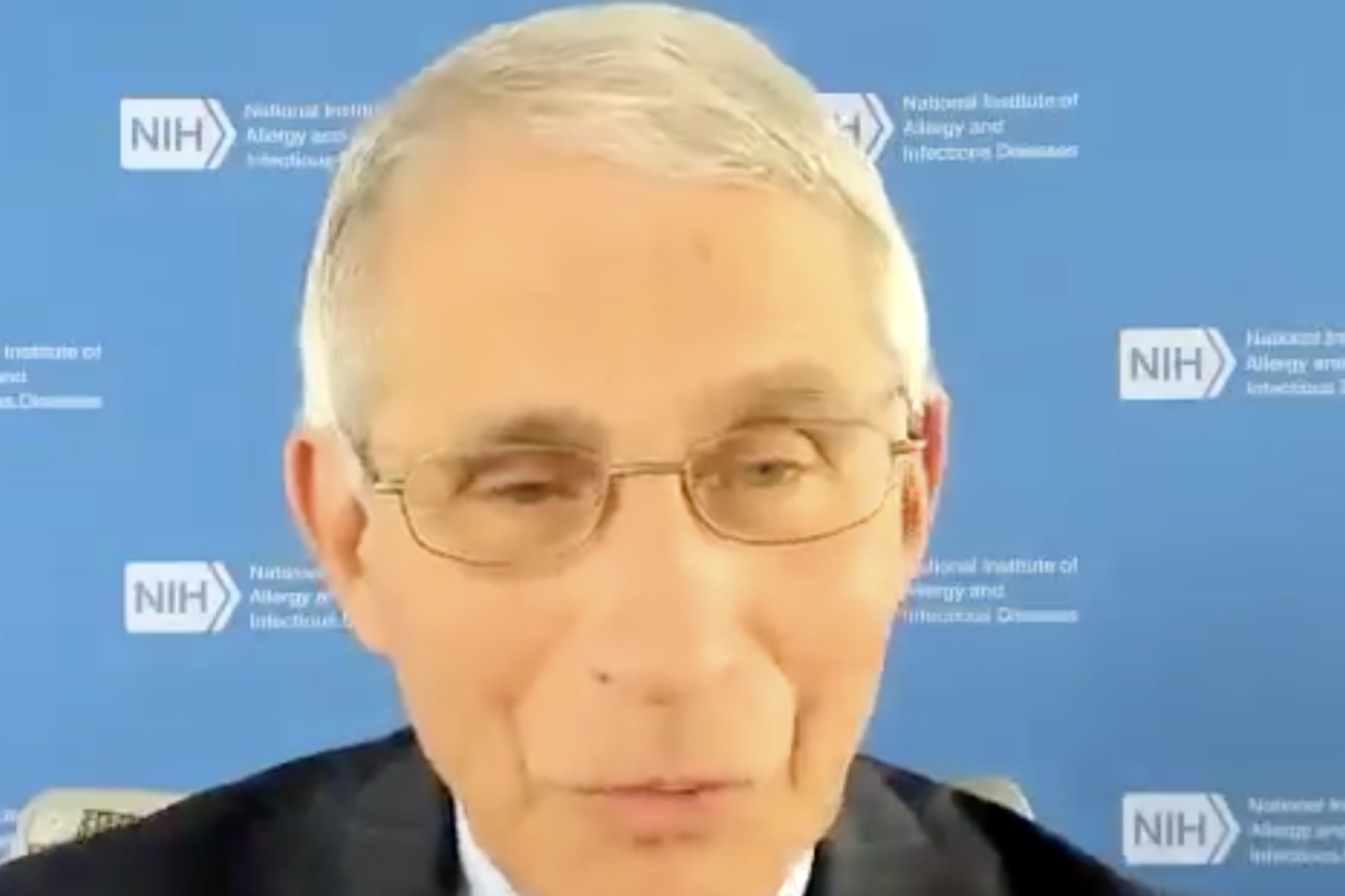 Dr. Anthony Fauci speaks during the Emory University-hosted webinar Thursday afternoon.