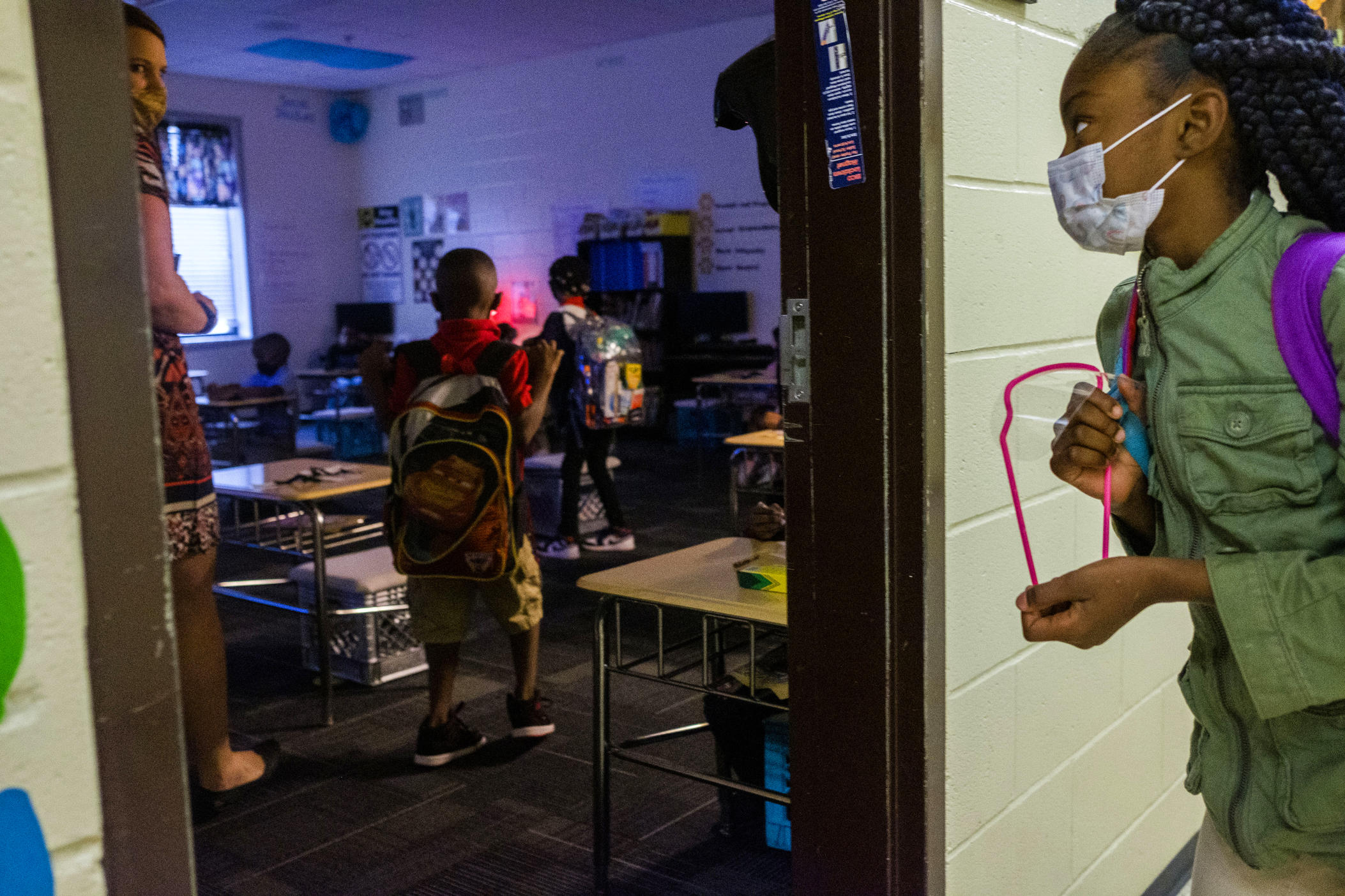 That was on the second first day of in person school at Ingram Pye Elem in Macon on 11/9. Bibb Schools went back in person for the third first time this week