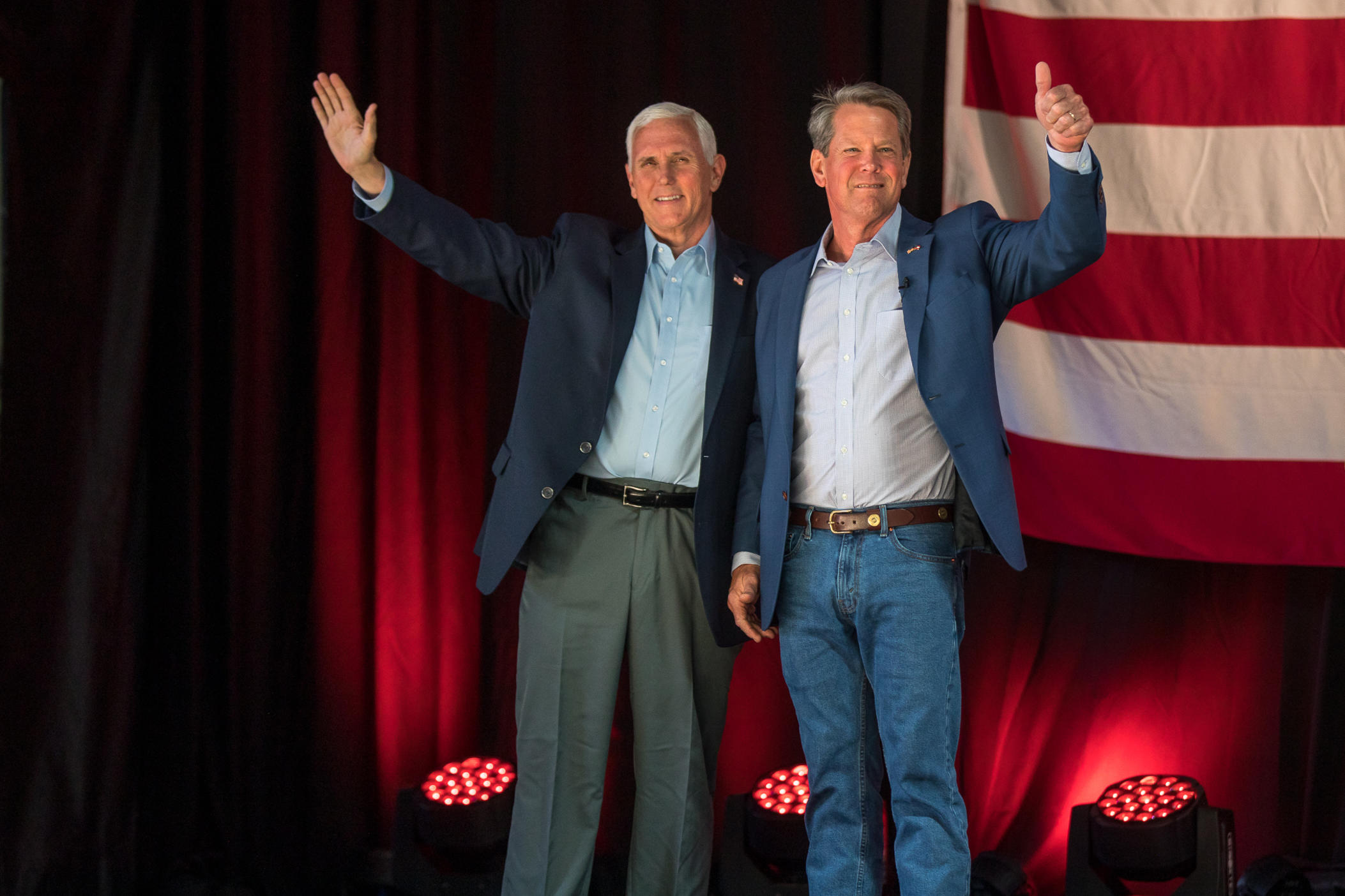 Former Vice President Mike Pence rallied for Gov. Brian Kemp Monday, May 23 in Cobb County.