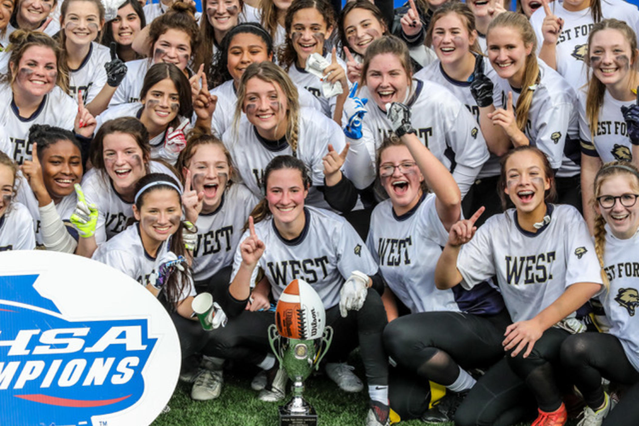 The West Forsyth Wolverines won the 2020 Girls Flag Football State Championship.