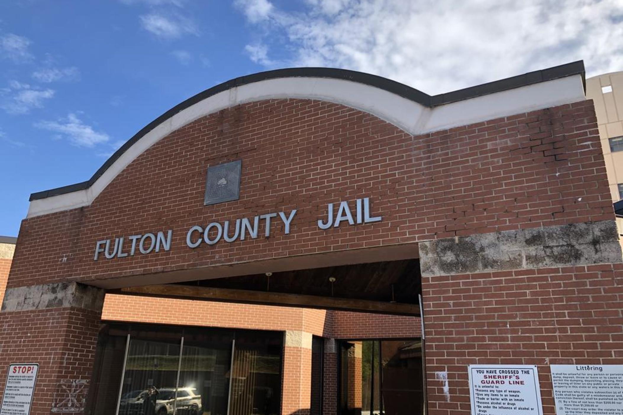 A photo outside the Fulton County Jail