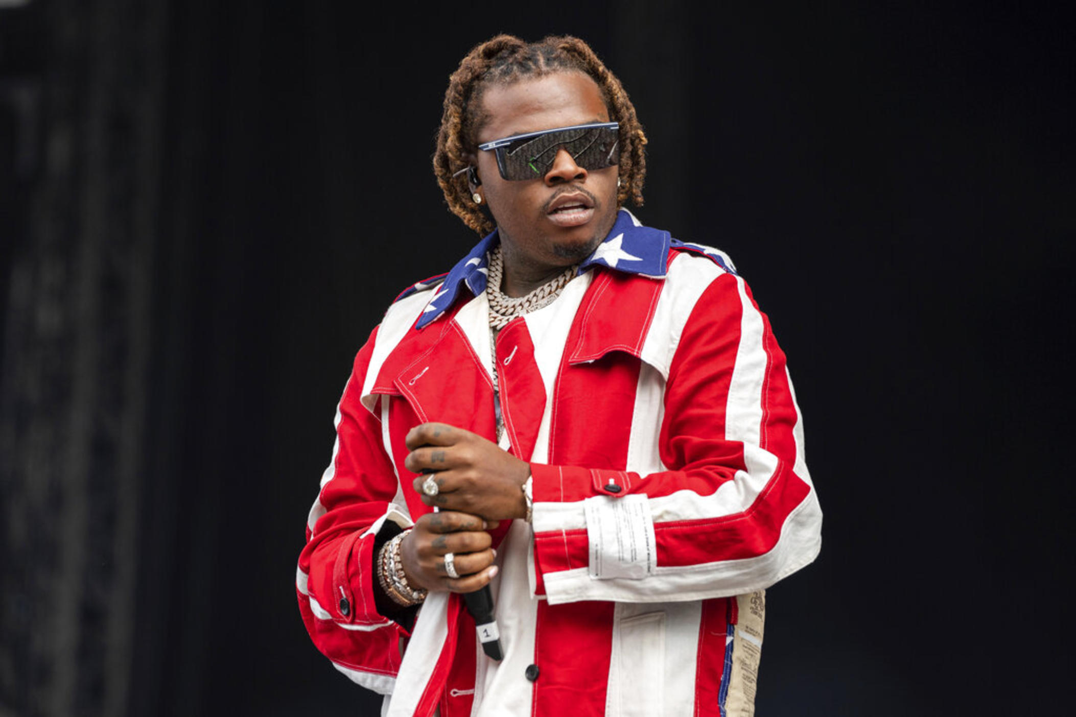 Gunna performs at the Wireless Music Festival, Crystal Palace Park, London, England, on Sep. 10, 2021. A judge in Atlanta on Thursday, July 7, 2022, denied bond for rapper Gunna, who's charged with racketeering along with fellow rapper Young Thug and more than two dozen other people.