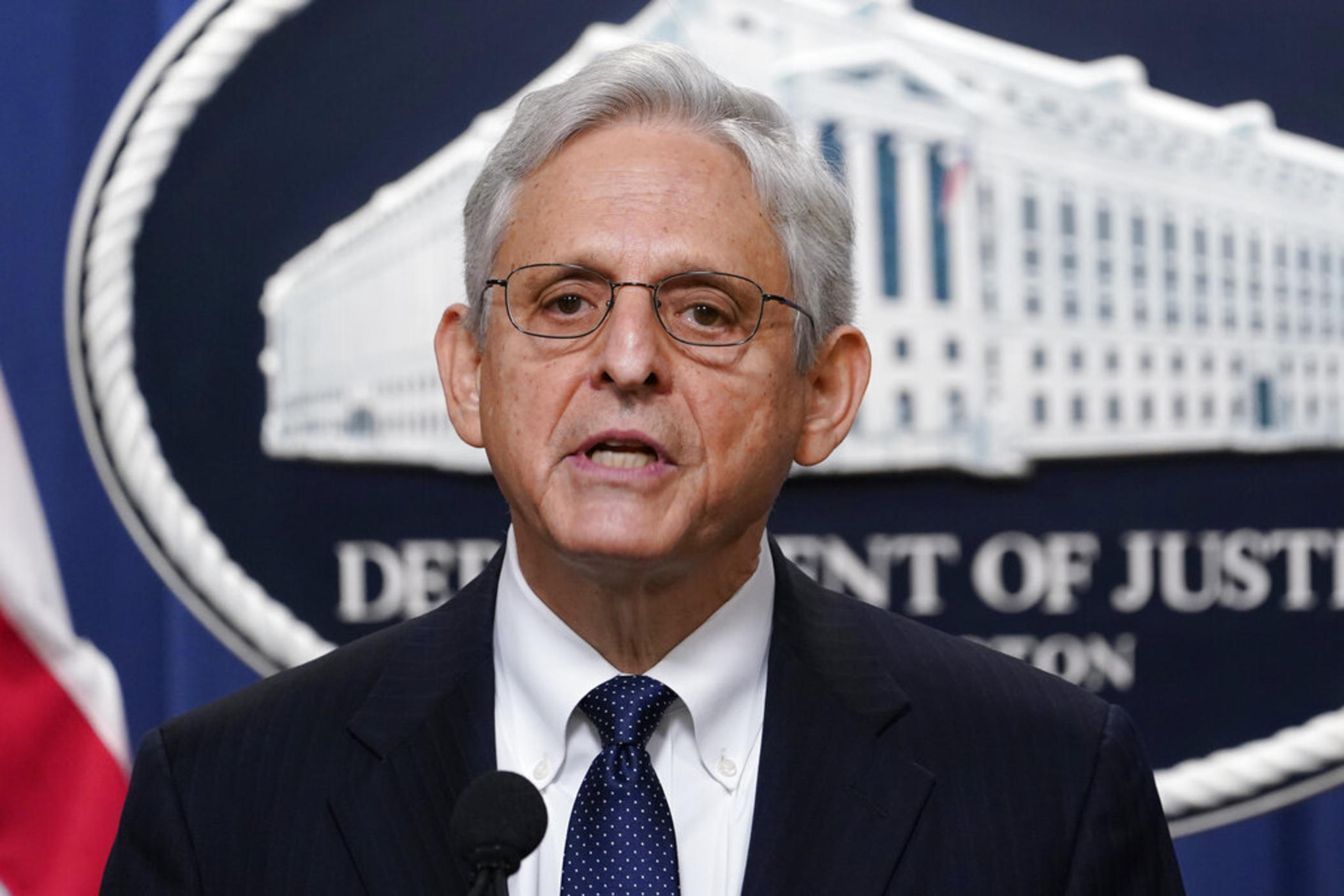 Attorney General Merrick Garland speaks at the Justice Department Thursday, Aug. 11, 2022, in Washington.