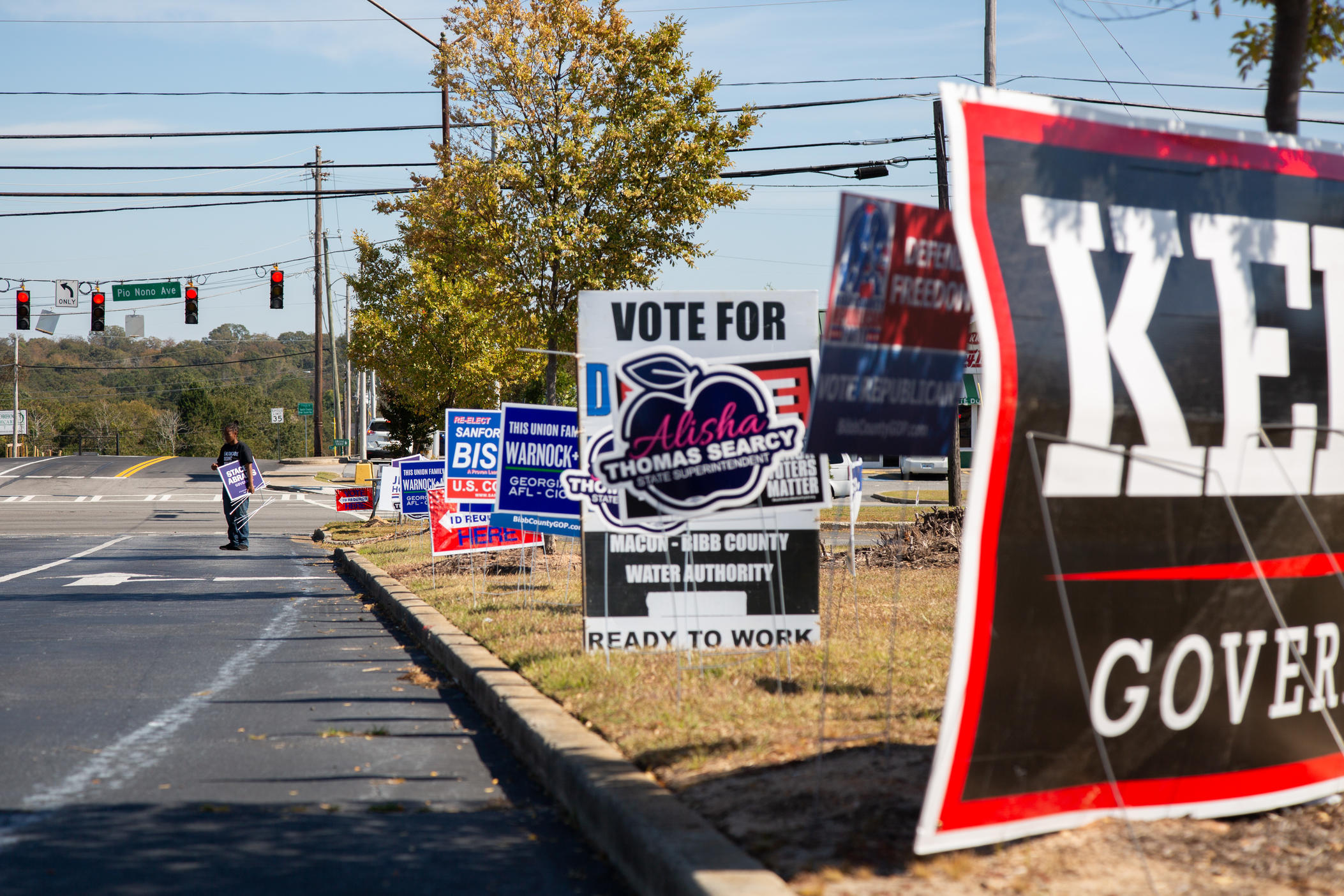 Voters in Bibb County take advantage of Sunday Voting on Oct. 23, 2022 in Macon, Georgia, ahead of the November midterm election.