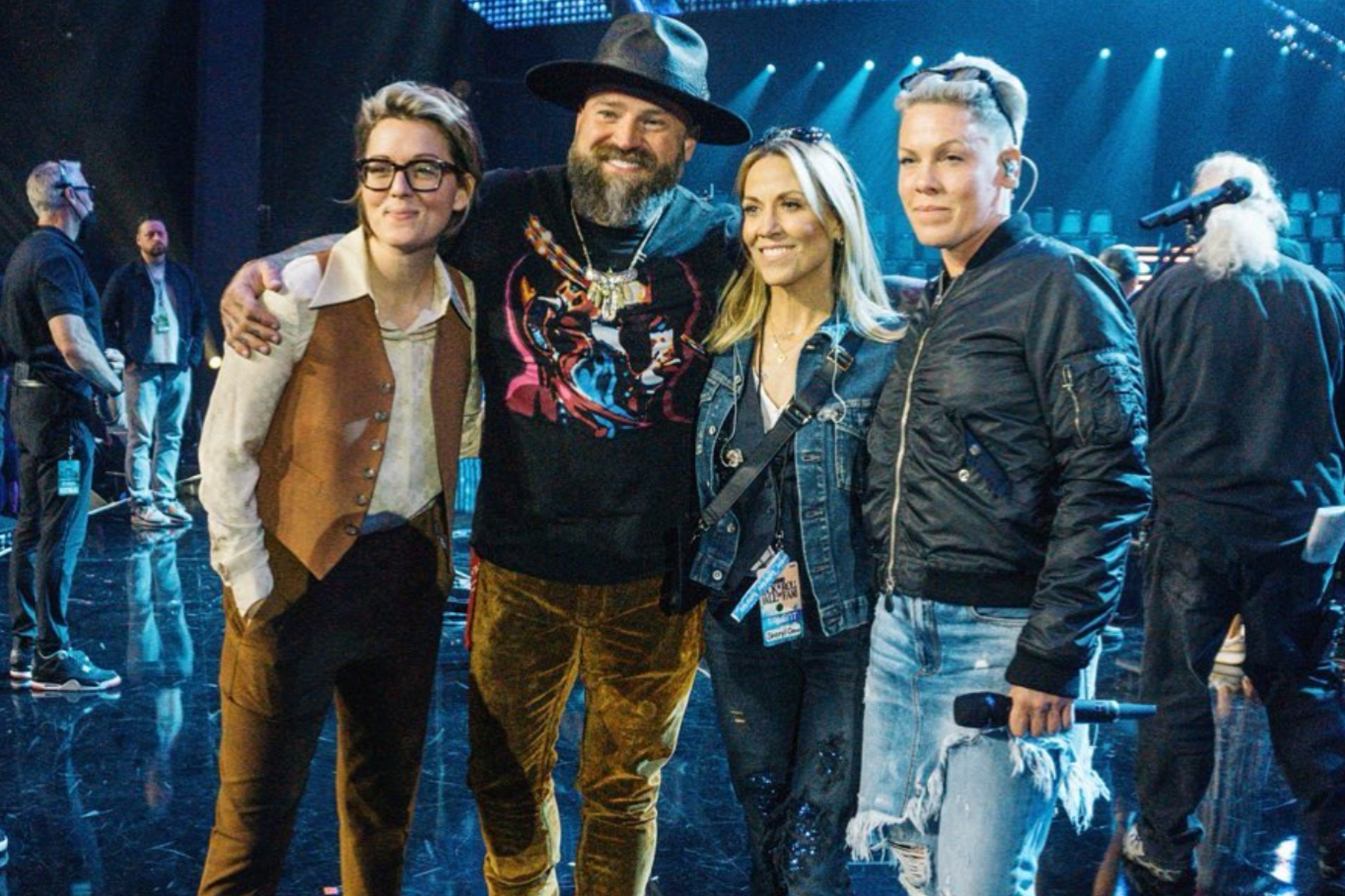 Brandi Carlisle, Zac Brown, Sheryl Crow and Pink gathered to induct Dolly Parton at the 2022 Rock and Roll Hall of Fame Induction Ceremony in Los Angeles on Nov. 5, 2022