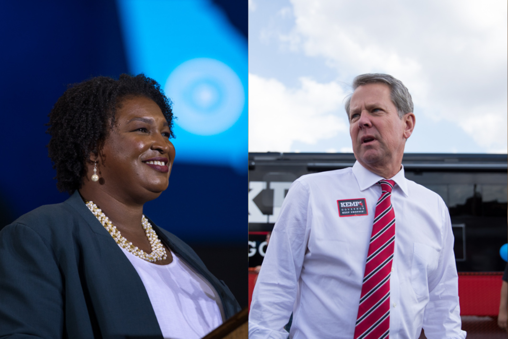 Gov. Brian Kemp, Abrams