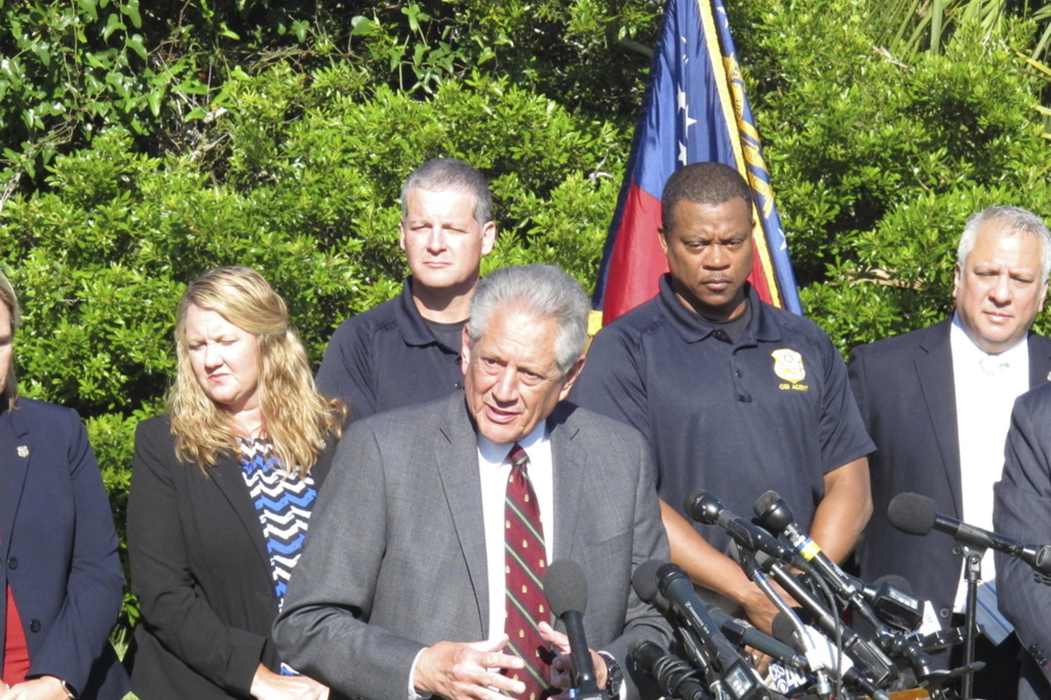 District Attorney Tom Durden of Georgia's Atlantic Judicial Circuit speaks at a news conference, May 8, 2020, in Brunswick, Georgia, about the killing of Ahmaud Arbery. Durden, the longtime prosecutor who won convictions in Georgia's infamous “tomato patch” killing and called in state investigators to build a case against the men who killed Ahmaud Arbery has died. Durden was 66.