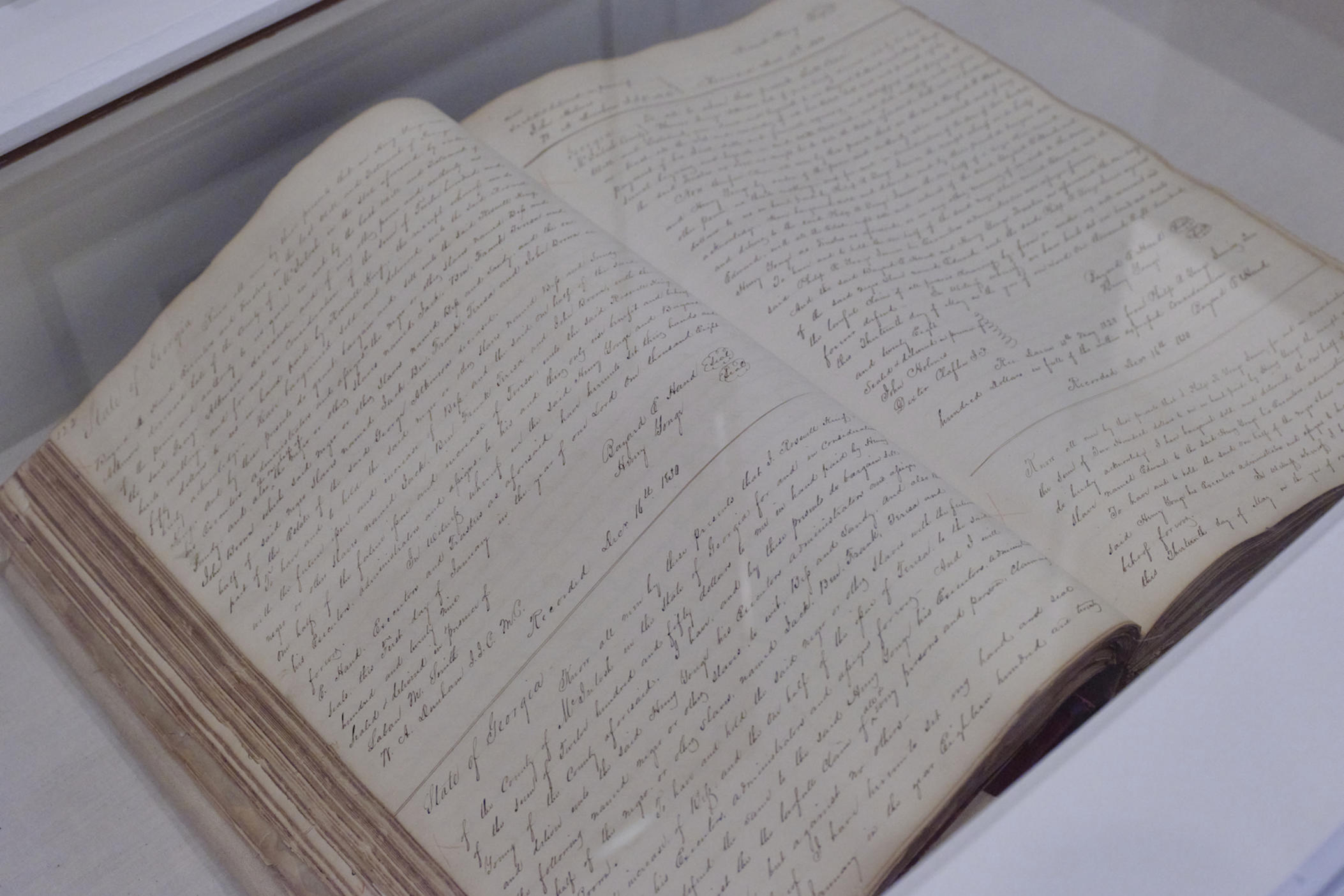 At the Tubman Museum, old deed books contain property records, recorded transactions that convey ownership, such as selling houses or livestock. It was shocking to see human names on that list, Erica Woodford said.