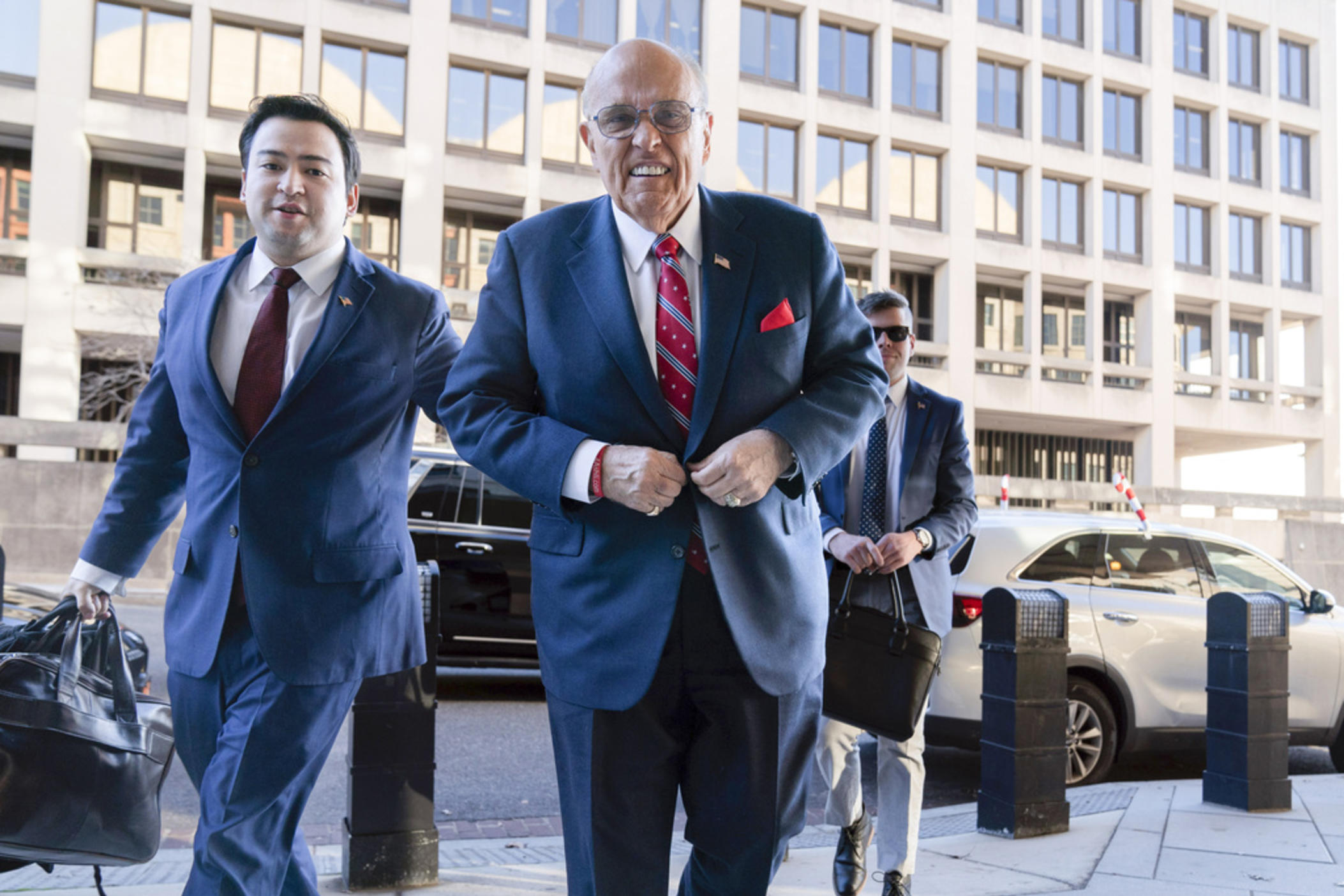 Former Mayor of New York Rudy Giuliani arrives at the federal courthouse in Washington, Thursday, Dec. 14, 2023. 