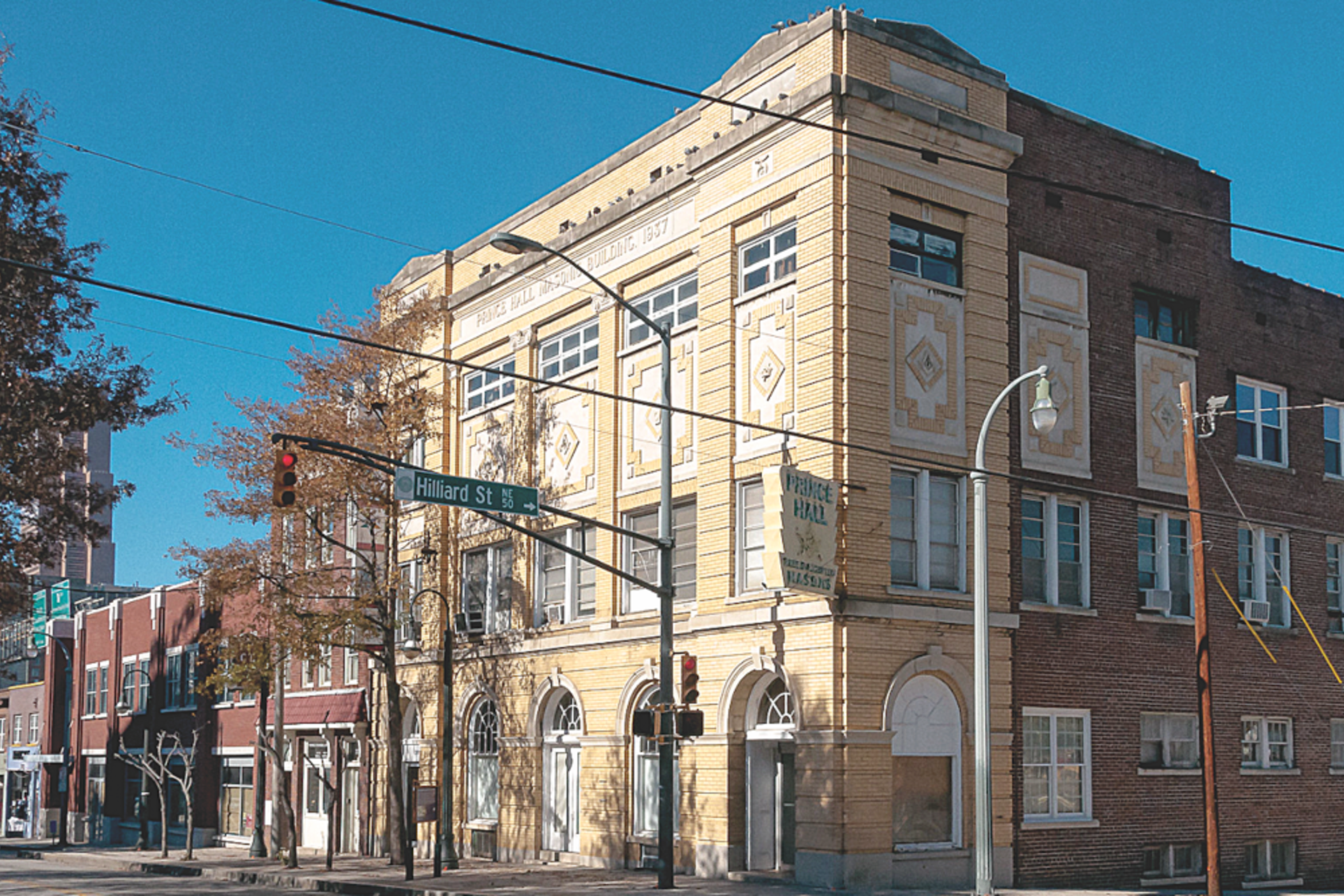 The Prince Hall Masonic Lodge in Atlanta's Sweet Auburn neighborhood was built in 1937 and is being restored with funding from the Trust for Public Land. and other sources