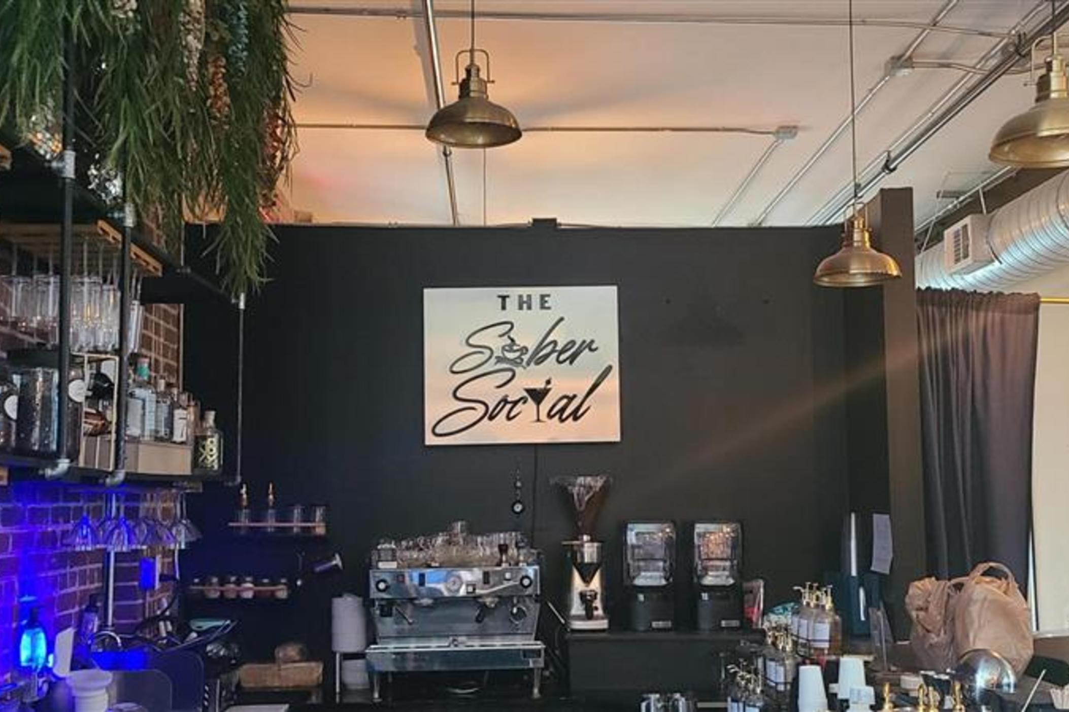 The Sober Social is an alcohol free bar and coffee shop offering a variety of cocktails, snacks, and games..