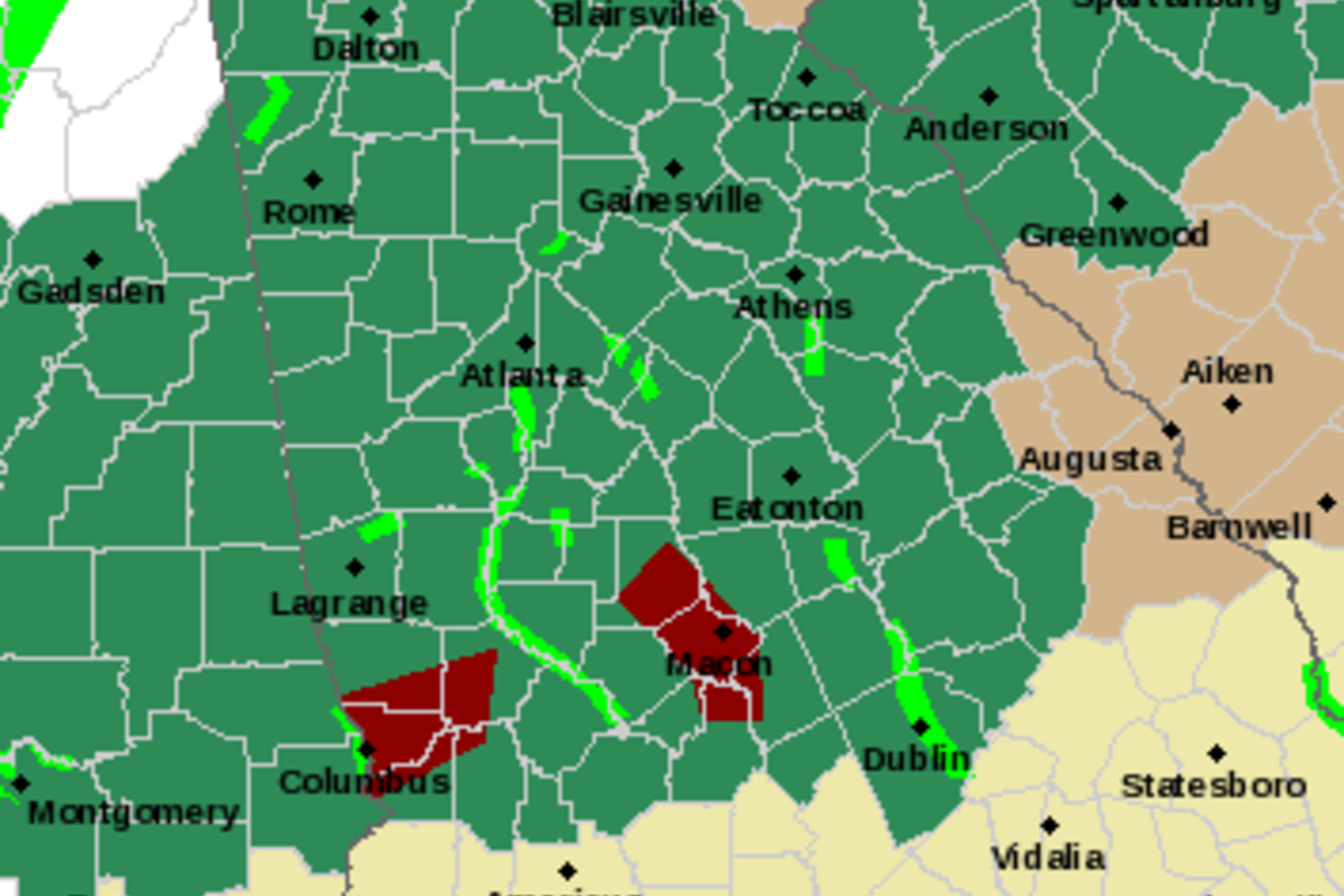 The National Weather Service has issued flood watches and river flood warnings for many counties across the state on Feb. 12, 2024.