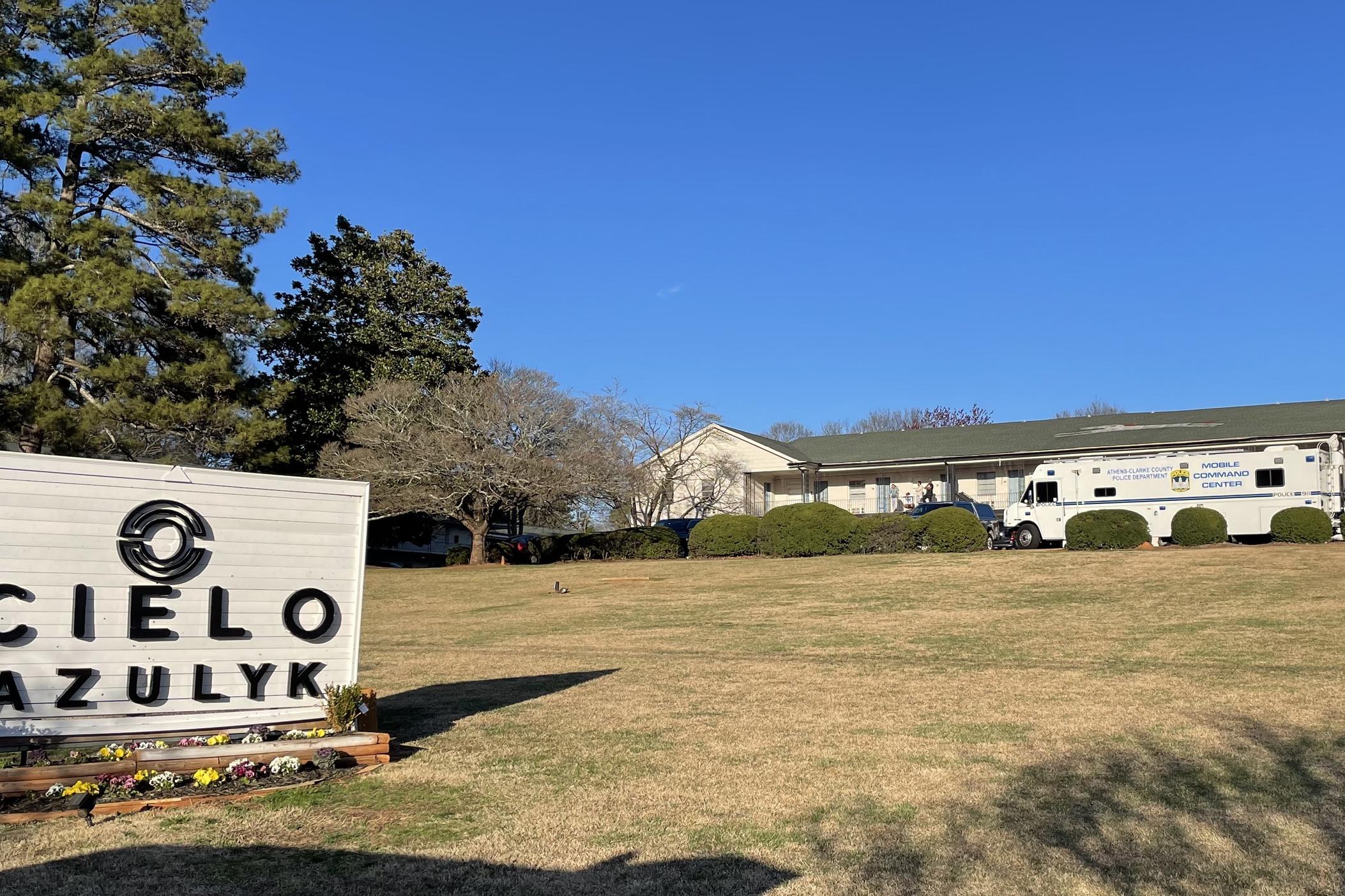 On Friday, Feb. 23, 2024, Athens-Clarke County Police searched Cielo Azulyk, an apartment complex in Athens, Ga., for evidence connecting suspect Jose Antonio Ibarra to the Thursday murder of Laken Riley, an area nursing student. 