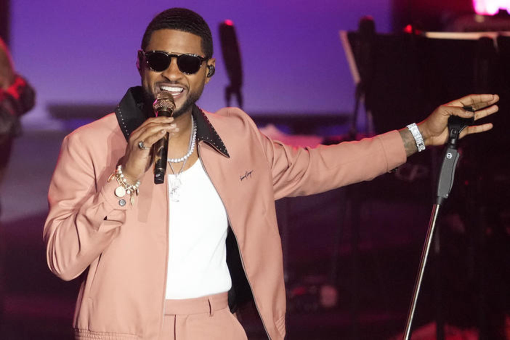 Usher has called Georgia his primary residence for more than 30 years. He performs at the Super Bowl in Las Vegas on Feb. 11, 2024.