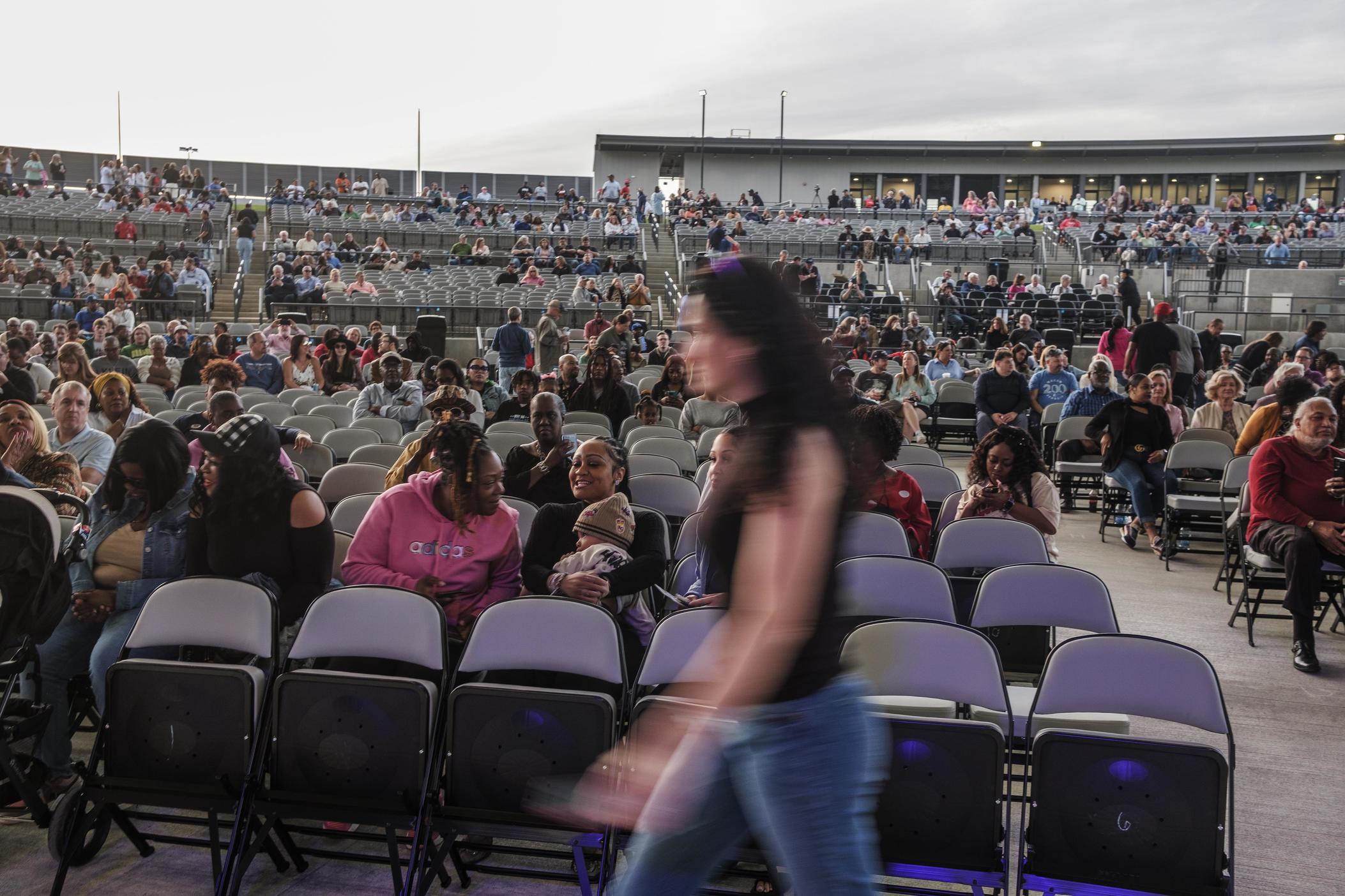 The audience for the first performance at Macon's Atrium Health Amphitheater was made up of employees of Atrium, Macon-Bibb County and their friends. The concert of three Macon bands was also a dry run for the touring acts city leaders expect to fill the new space on the site of wha t was once half of the largest shopping mall in Georgia. 