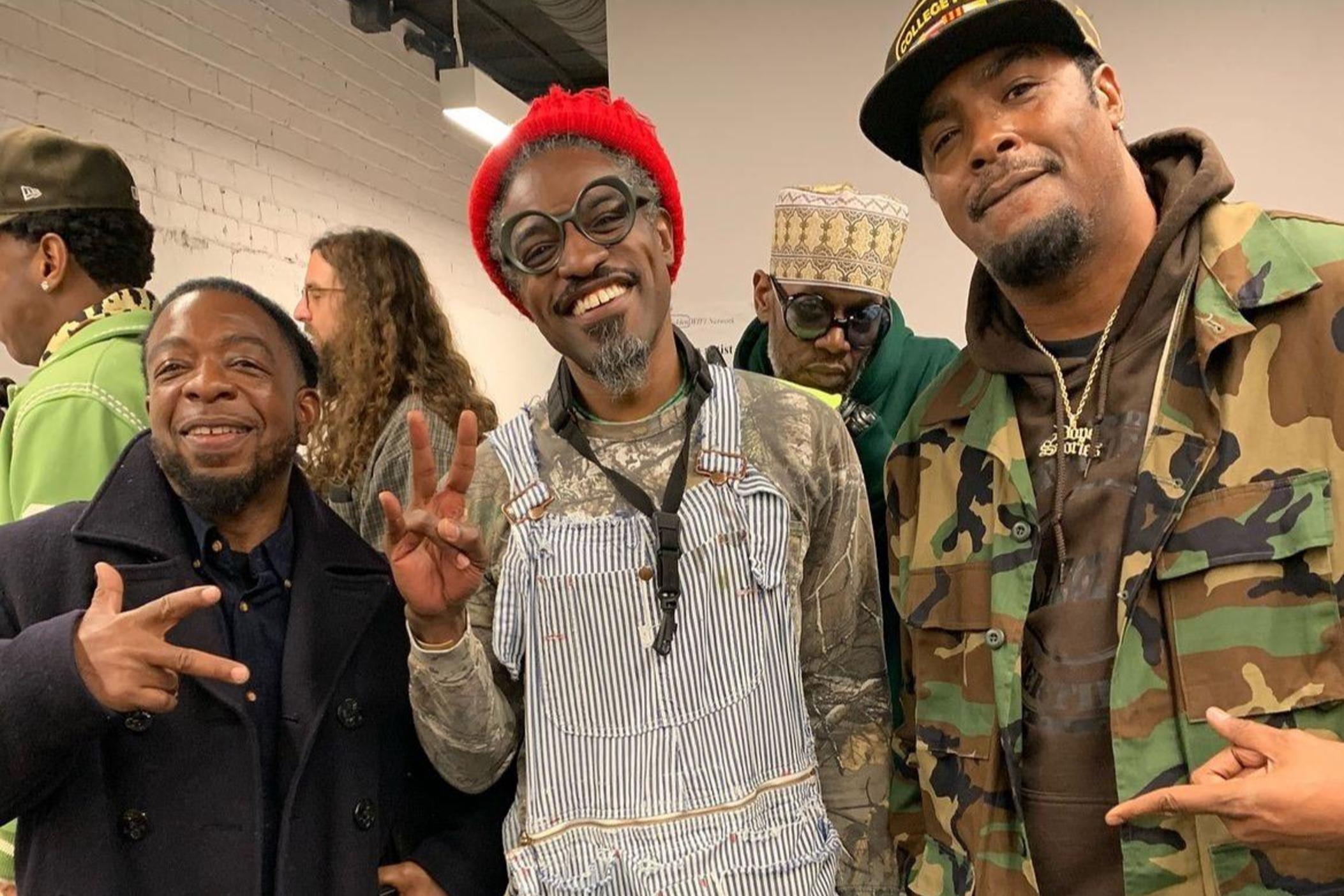 Lil Rod (left) and fellow Dungeon Family member C-Bone (right) joined Andre 3000 backstage during his five-night, six-show homecoming. Also spotted at New Blue Sun Live were T.I., Tyler, the Creator, Lloyd and radio personalities Ryan Cameron and Greg Street.