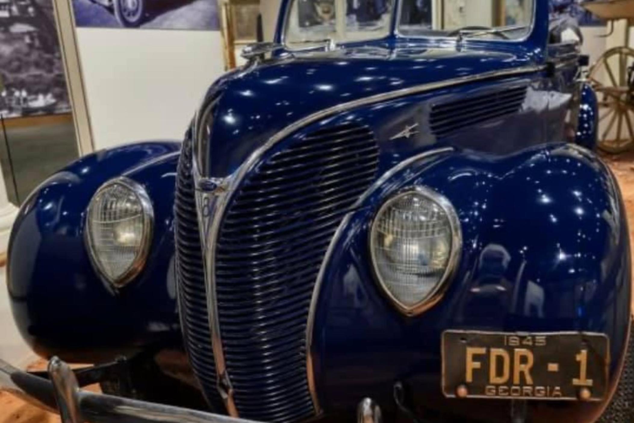 While visiting Warm Springs, residing inside the Little White House, President Franklin Delano Roosevelt pined for a new muscle car. FDR loved Fords.