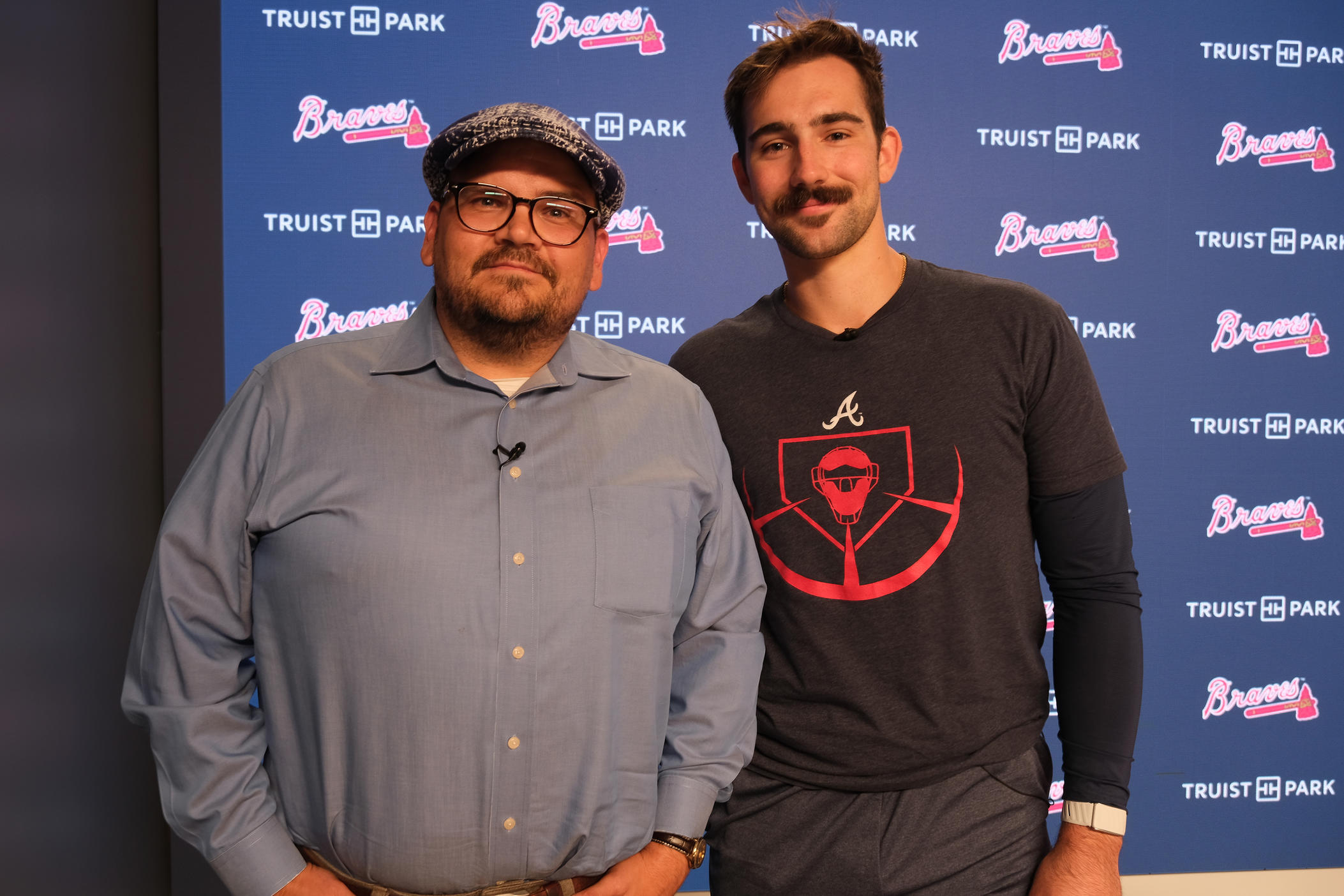 Peach Jam Host Jeremy Powell and Spencer Strider of the Atlanta Braves