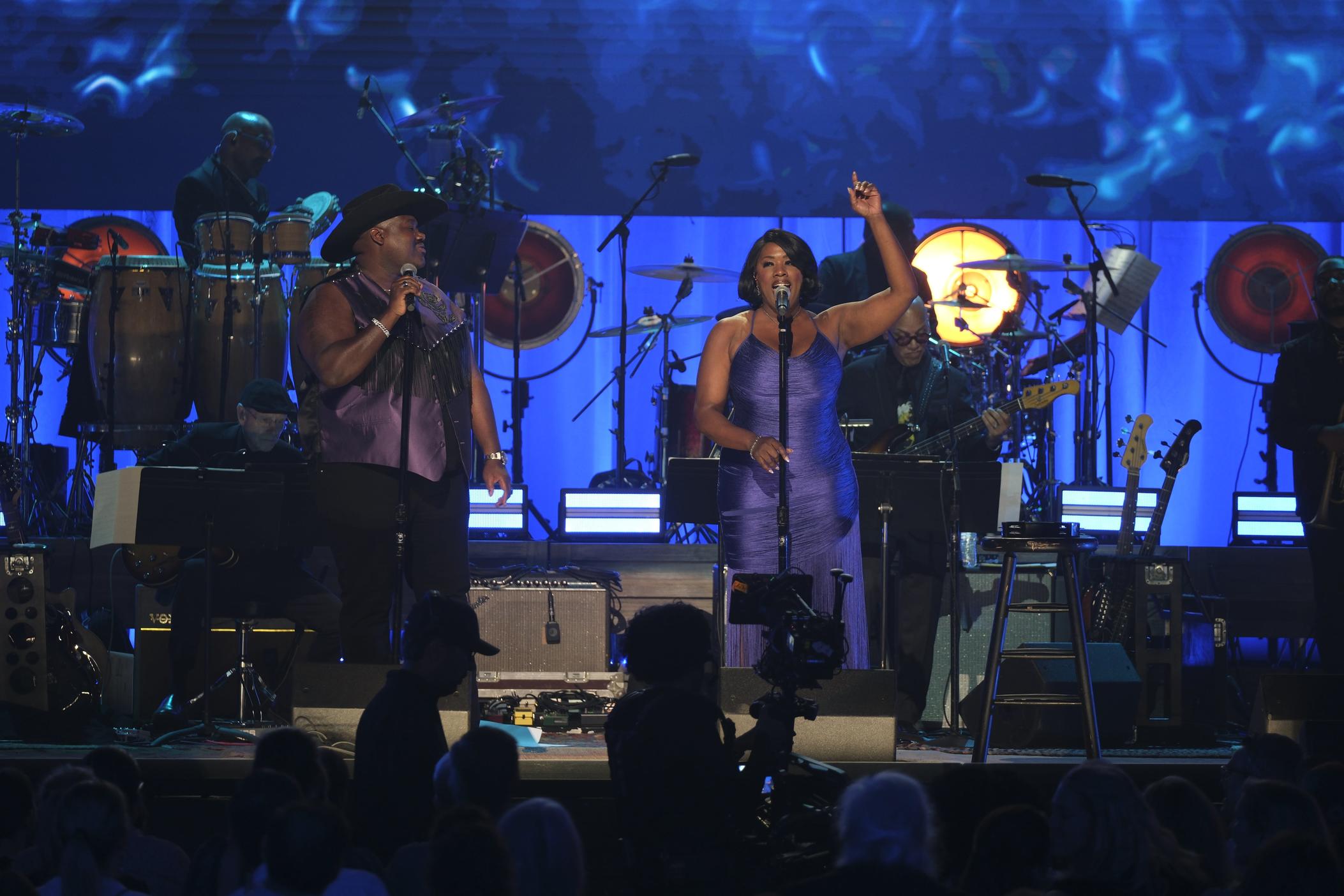 Country music duo, The War and Treaty at “Jimmy Carter 100: A Celebration in Song,” a 100th birthday tribute to former U.S. President Jimmy Carter, held at the Fox Theatre in Atlanta, Tuesday, September 17. Photo by Rick Diamond/The Carter Center