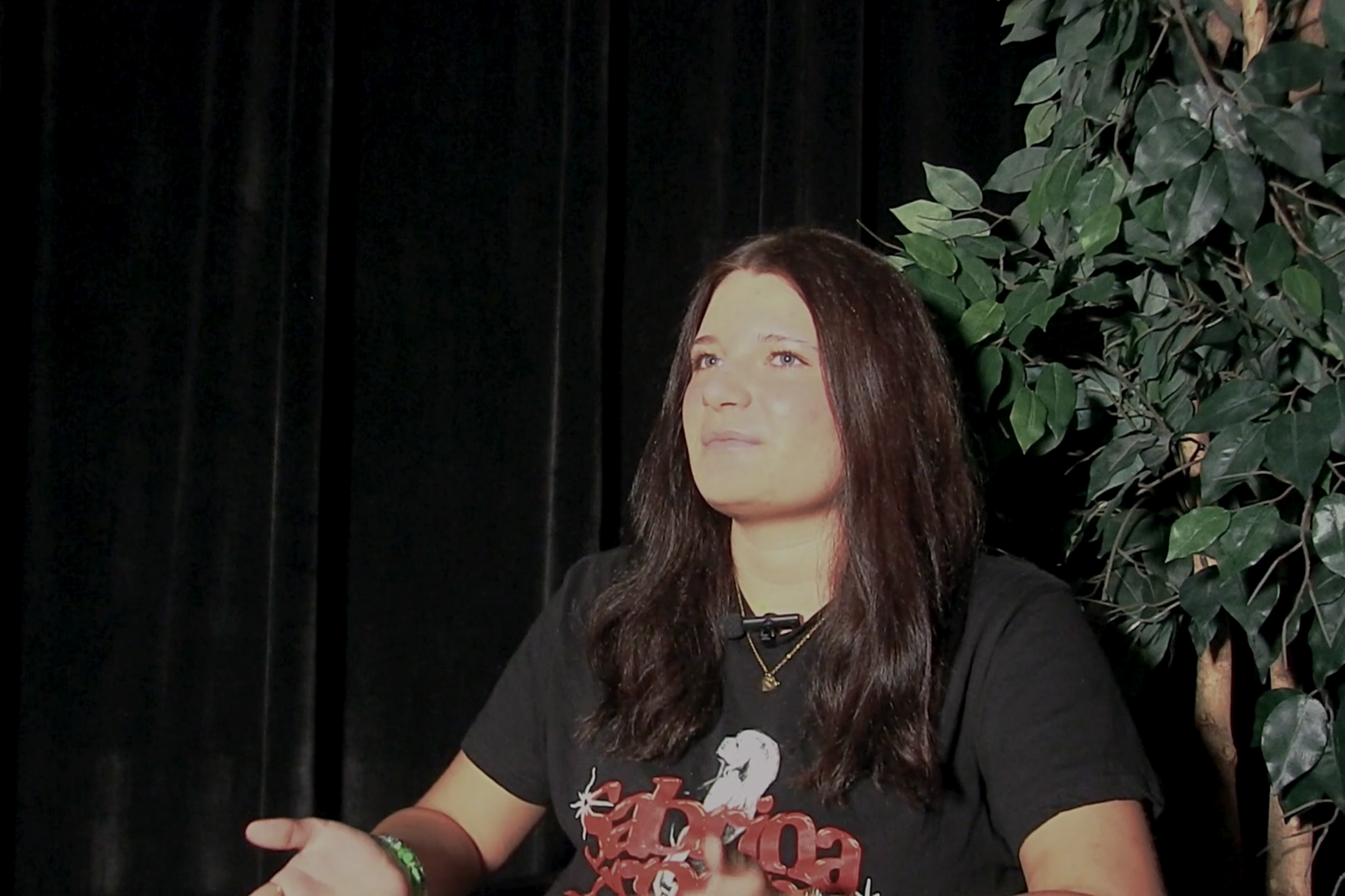 Harrison High School student Jenna Bishop explains how to make young people aware of the importance of voting and how that can start with getting involved with their community, such as in leadership positions. Screenshot