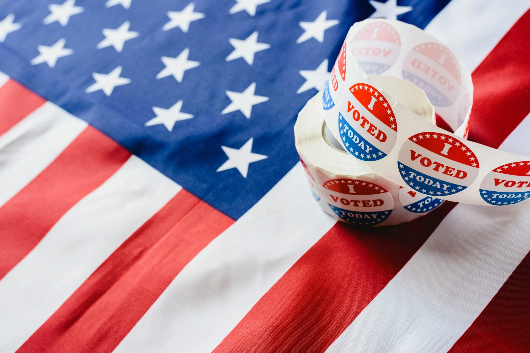 I voted stickers over American flag