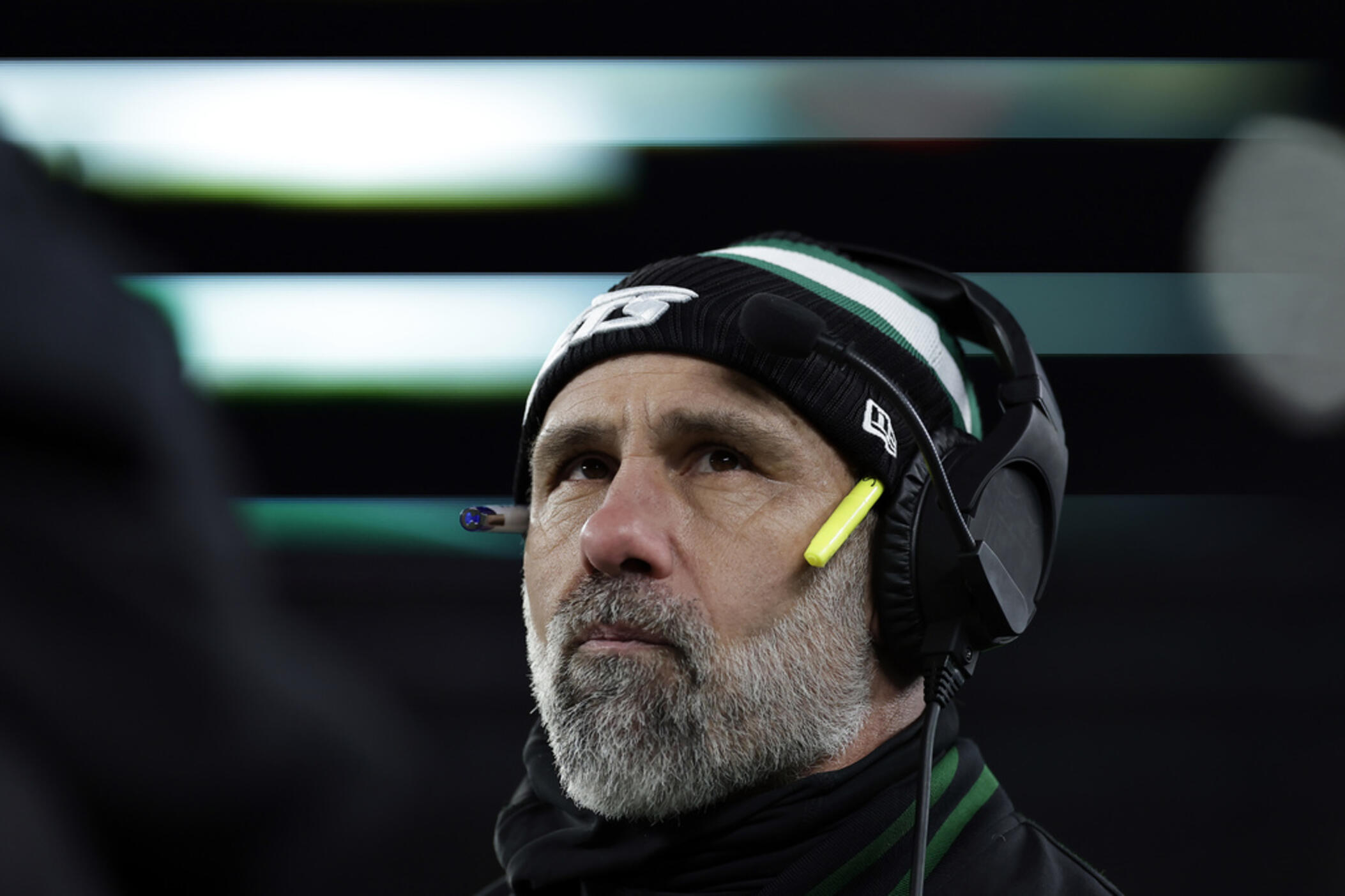 Jeff Ulbrich looks on during an NFL football game against the Miami Dolphins Sunday, Jan. 5, 2025, in East Rutherford, N.J. 
