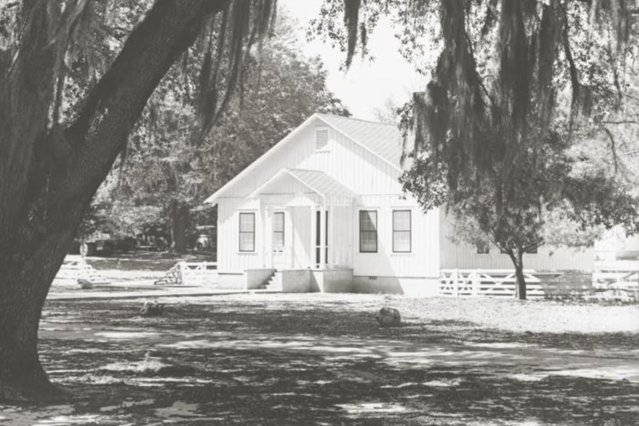 This historic image depicts one of the former Malaria Control in War Areas field station buildings in Newton, Georgia. (Courtesy of CDC) 