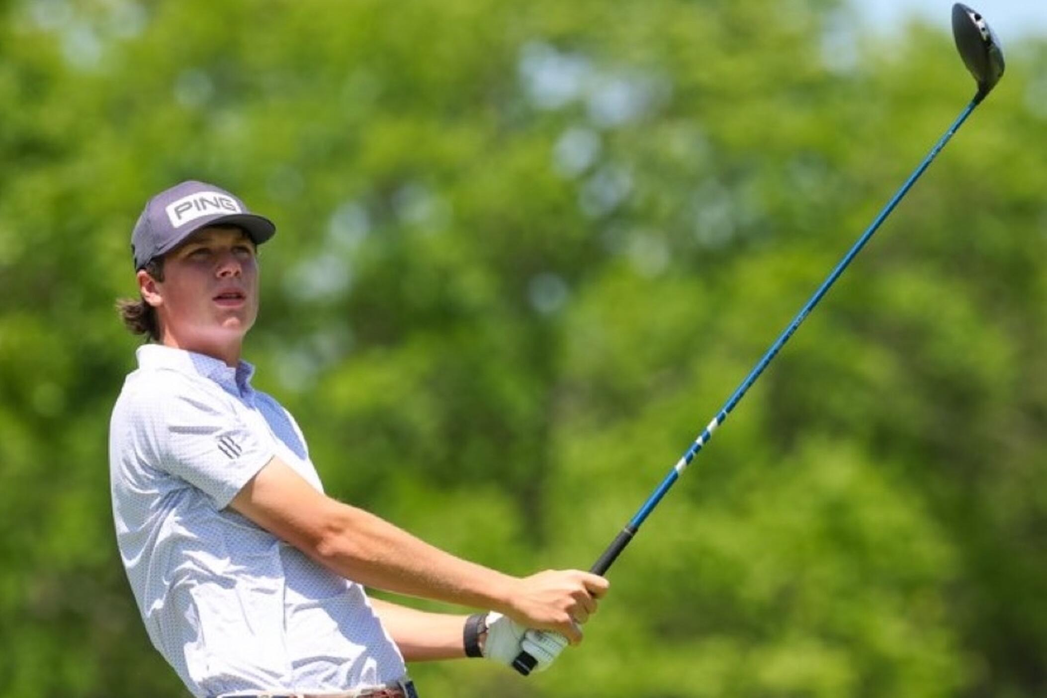 Georgia's Mason Howell, a high school junior, qualified for the U.S. Open during field play at the Piedmont Driving Club in Atlanta on June 2, 2025.
