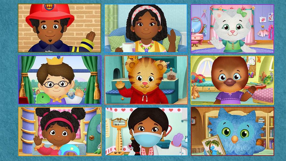 Grid of characters from the PBS KIDS show Daniel Tiger's Neighborhood