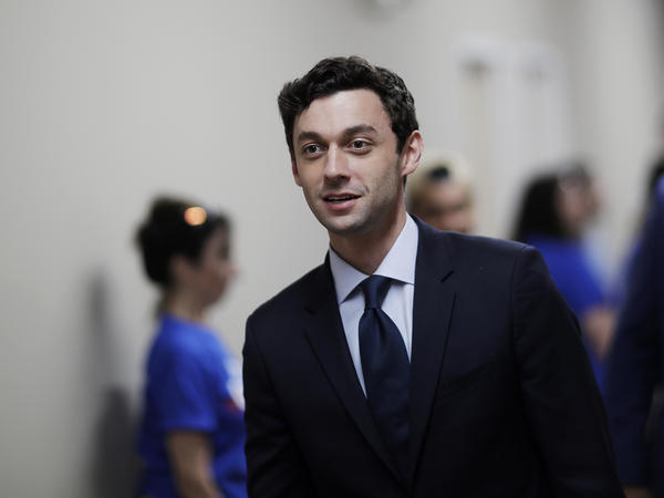 Georgia Democratic Senate candidate Jon Ossoff tests for COVID-19 in Fulton County, Ga.