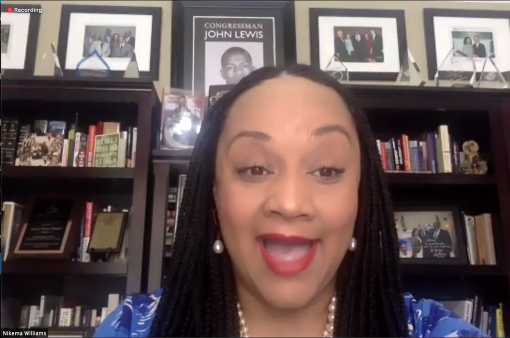 State Sen. Nikema Williams, Chair of the Democratic Party of Georgia, was nominated to replace Rep. John Lewis on the ballot in November.