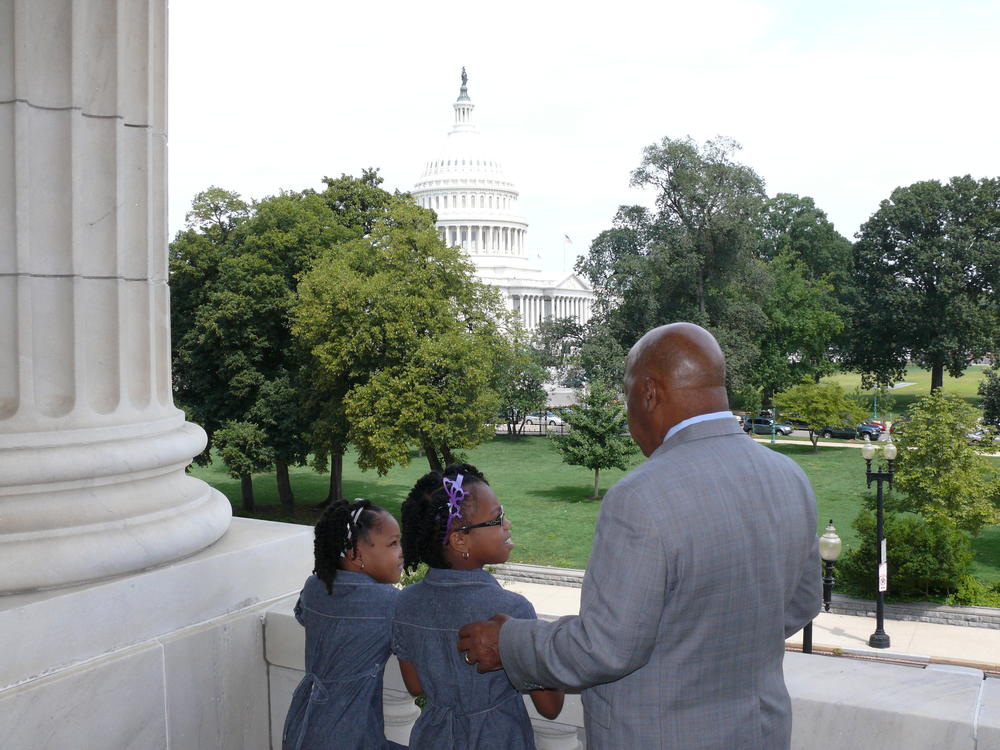 Nina and Celeste Giddens of Atlanta visiting Rep. John Lewis at his Washington, D.C. office in 2010.