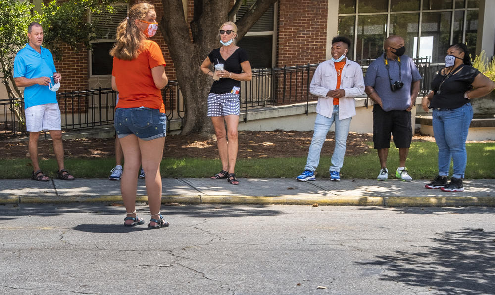 A campus tour of Mercer University in Macon Wednesday. 