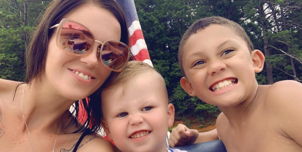 Brandy Heath and her sons, Jaxson and Landon.